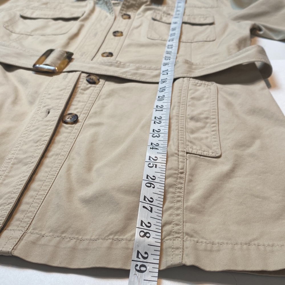 Emanuel Ungaro Liberte Khaki Belted Utility Jacket Size 4 - Picture 15 of 16